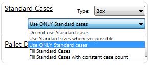 Standard Cases Menu