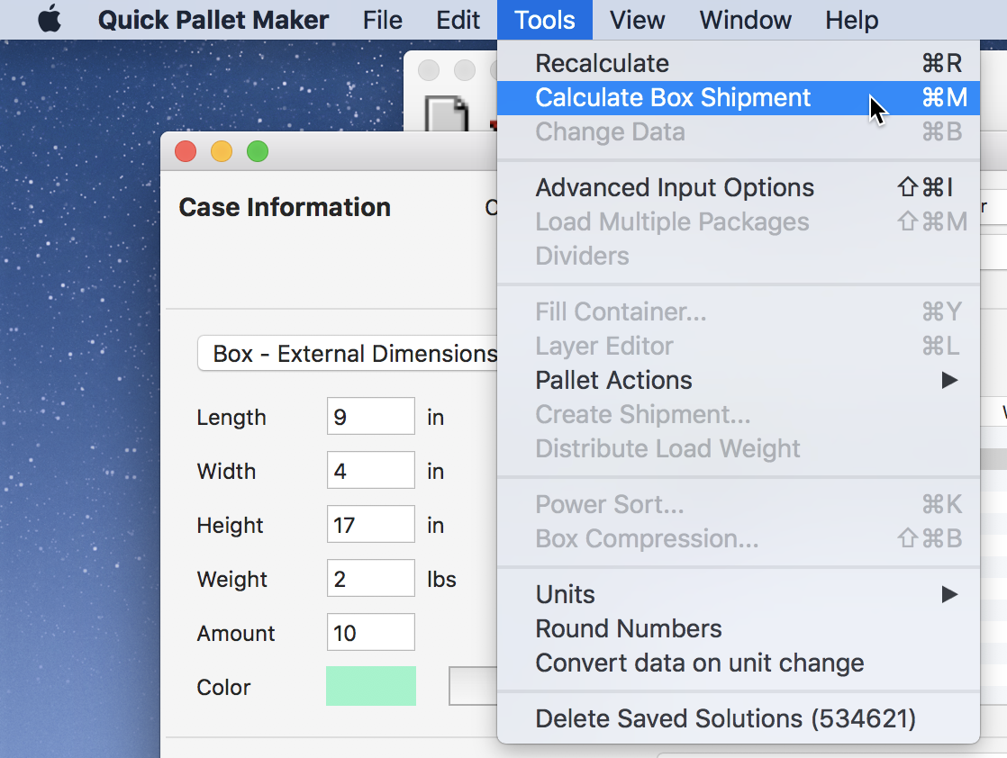 Tools - Calculate Box Shipment