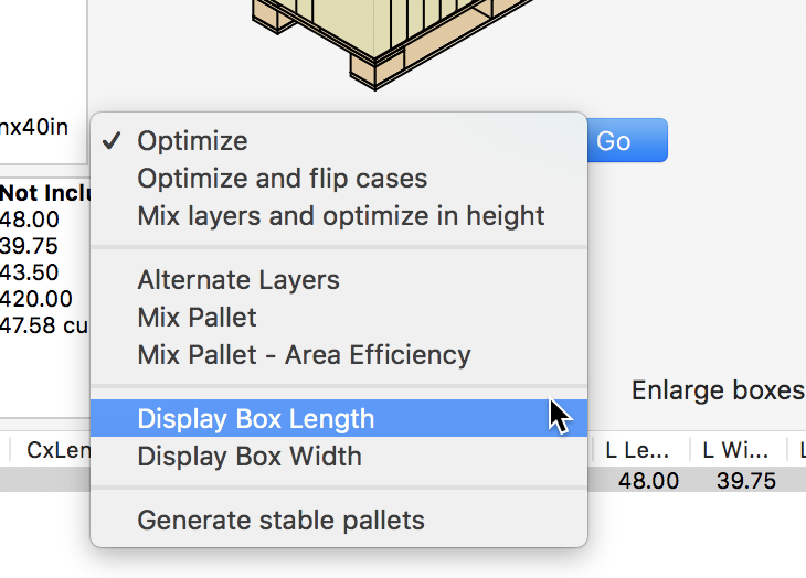 Display Box Length