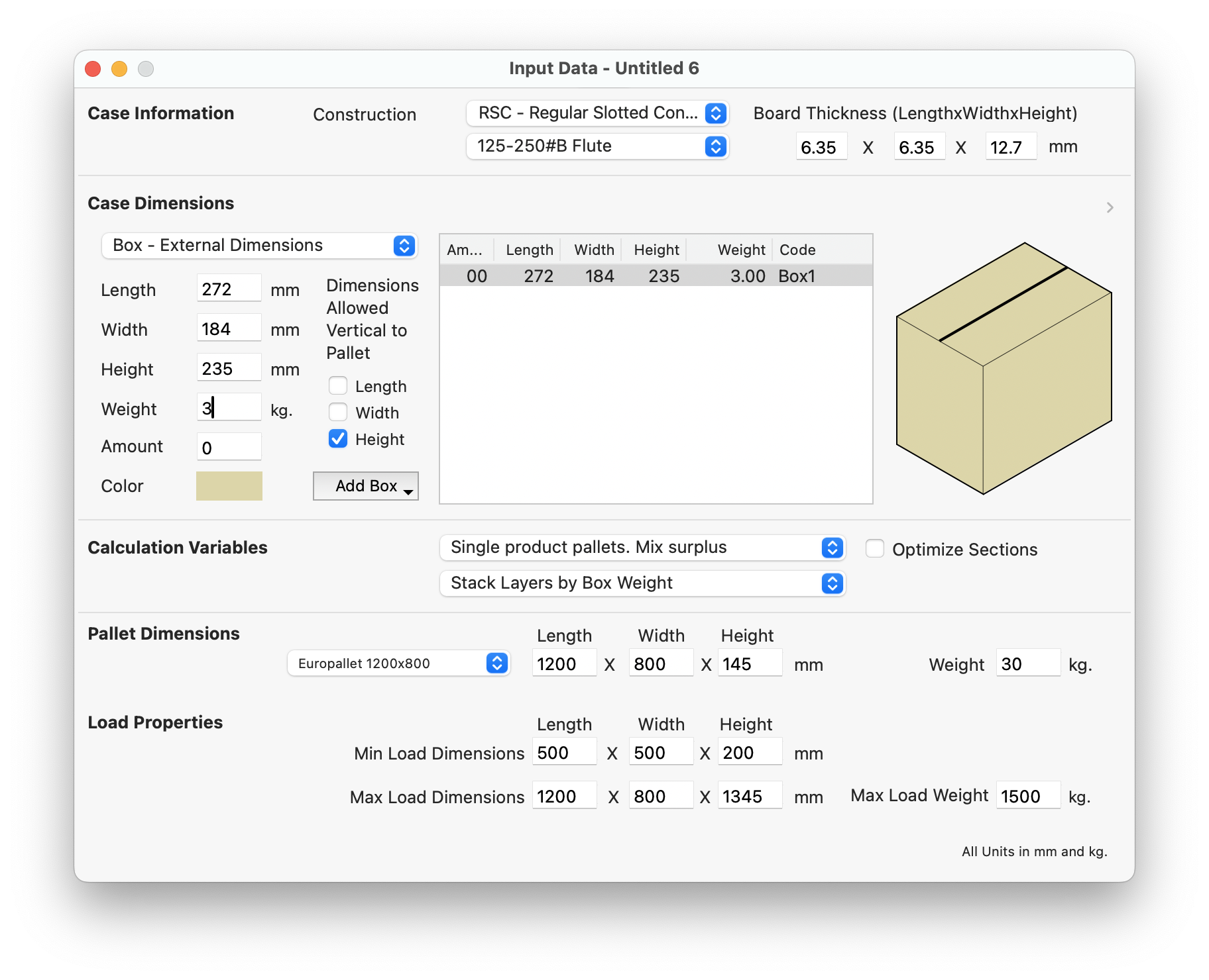 box input window
