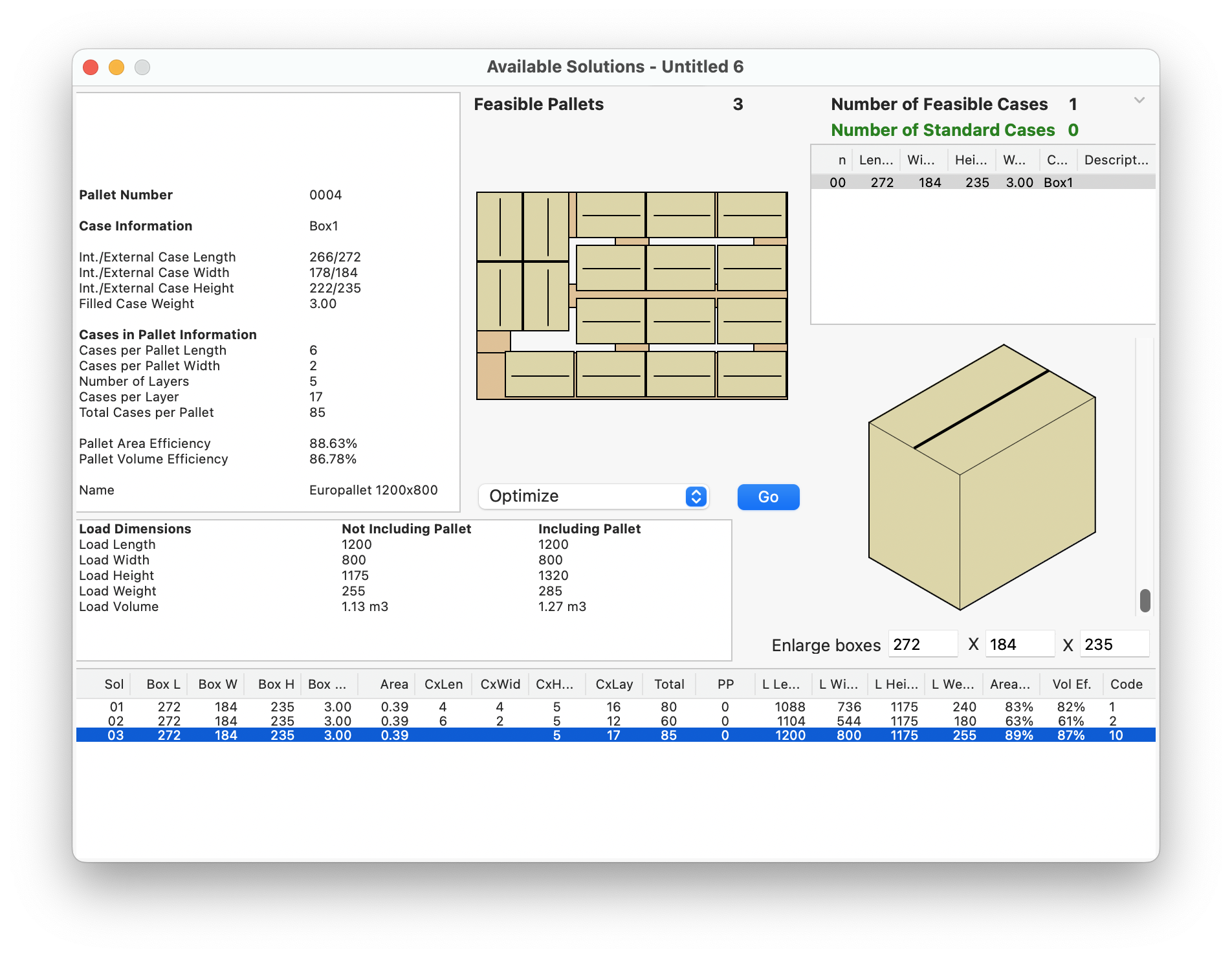 optimized pallet