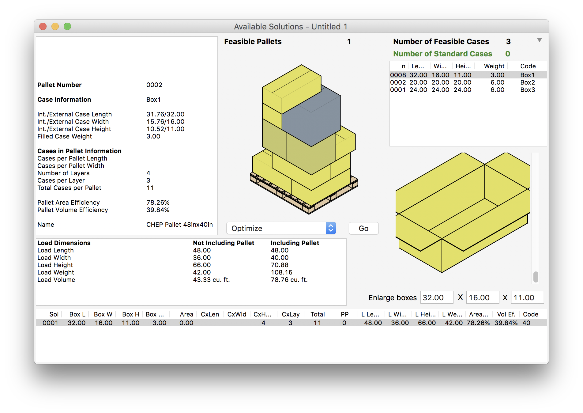 Quick Pallet Maker Example - Calculate Boxes In Pallets